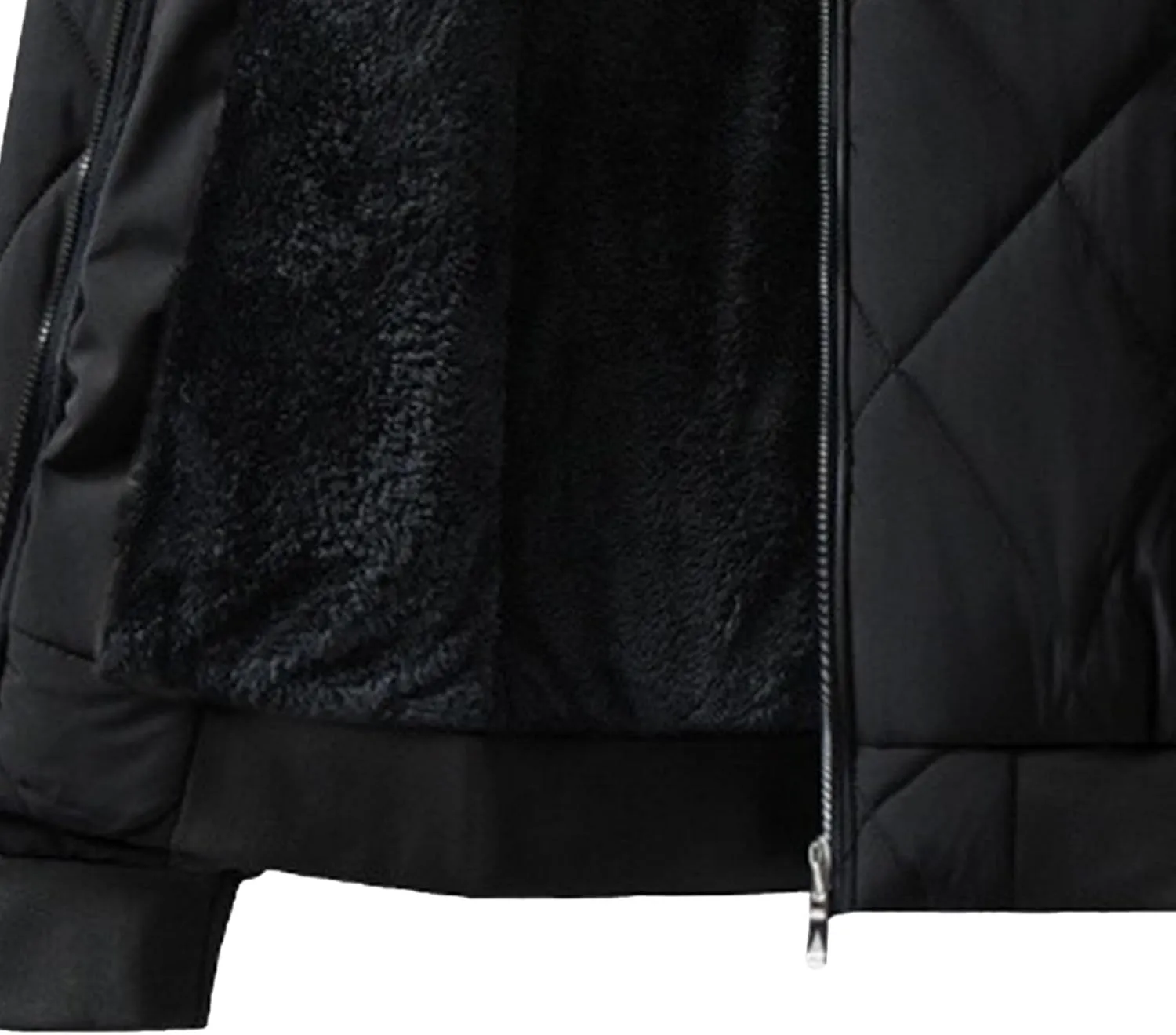 Maiyifu-GJ Men's Winter Puffer Jacket Fleece Lined Windproof Down Coats Thicken Warm Padded Jackets Windbreaker