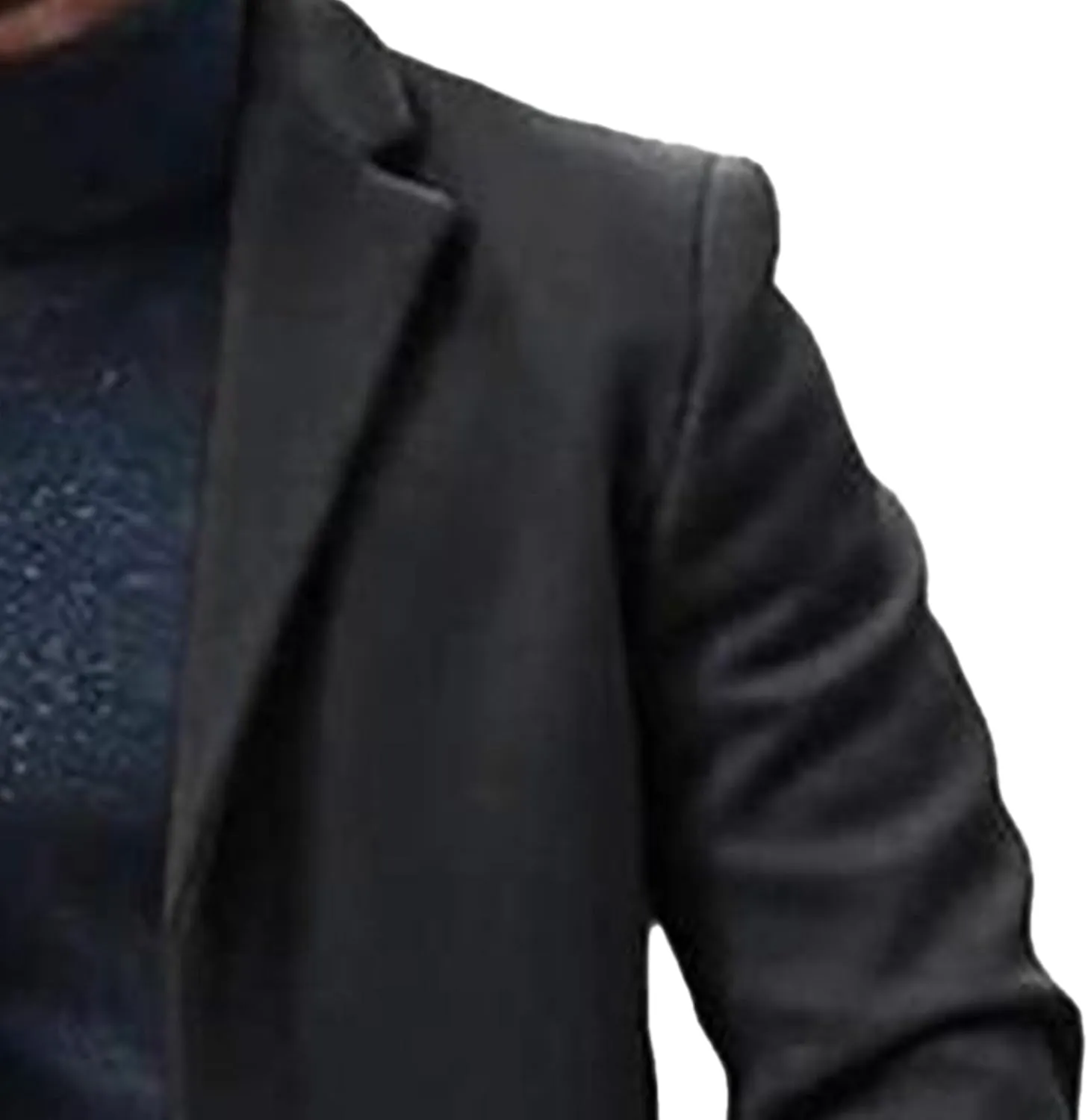 Maiyifu-GJ Men's Wool Blend Jacket Slim fit Long Trench Coat Single Breasted Notched Collar Overcoat Winter Warm Outerwear