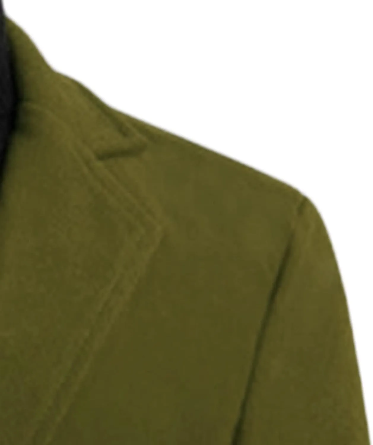Maiyifu-GJ Men's Wool Blend Long Jackets Casual Business Slim Fit Pea Coats Mid-Length Notched Collar Trench Coat Overcoat