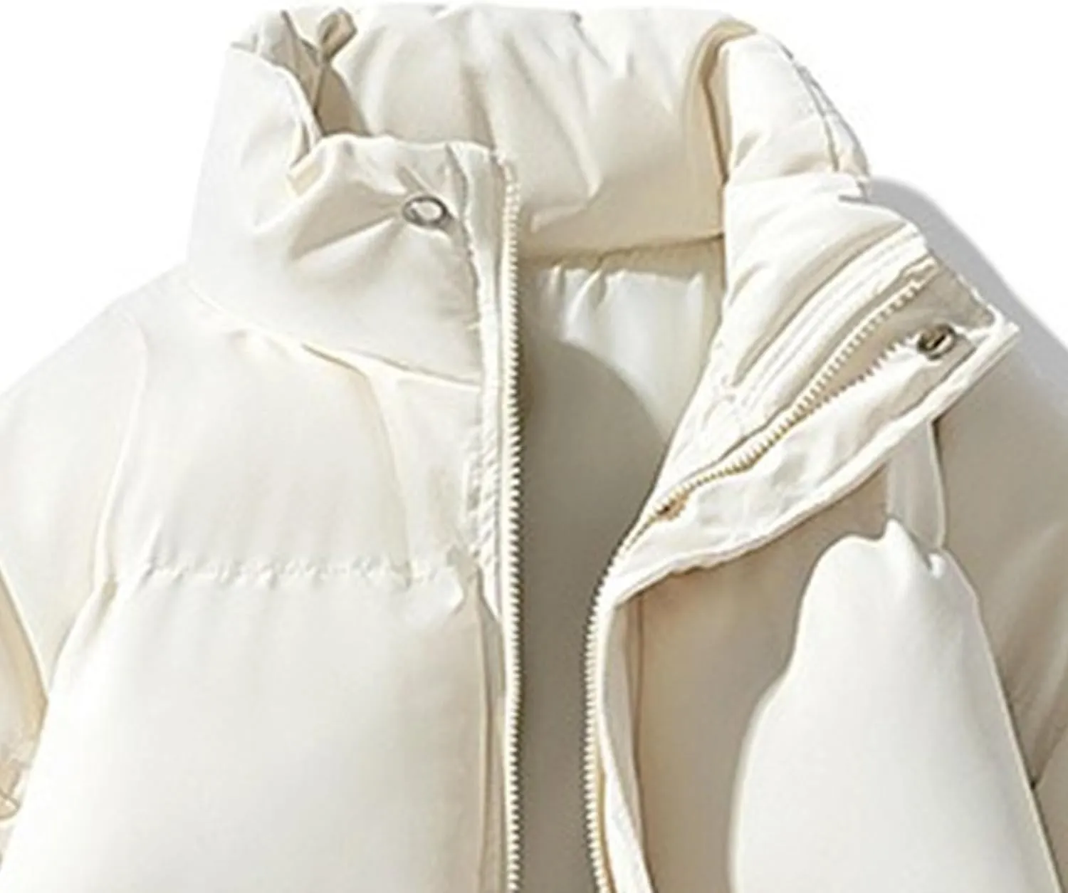 Maiyifu-GJ Puffer Jackets for Men Stand Collar Casual Lightweight Down Jacket Windproof Warm Winter Quilted Coat Windbreaker