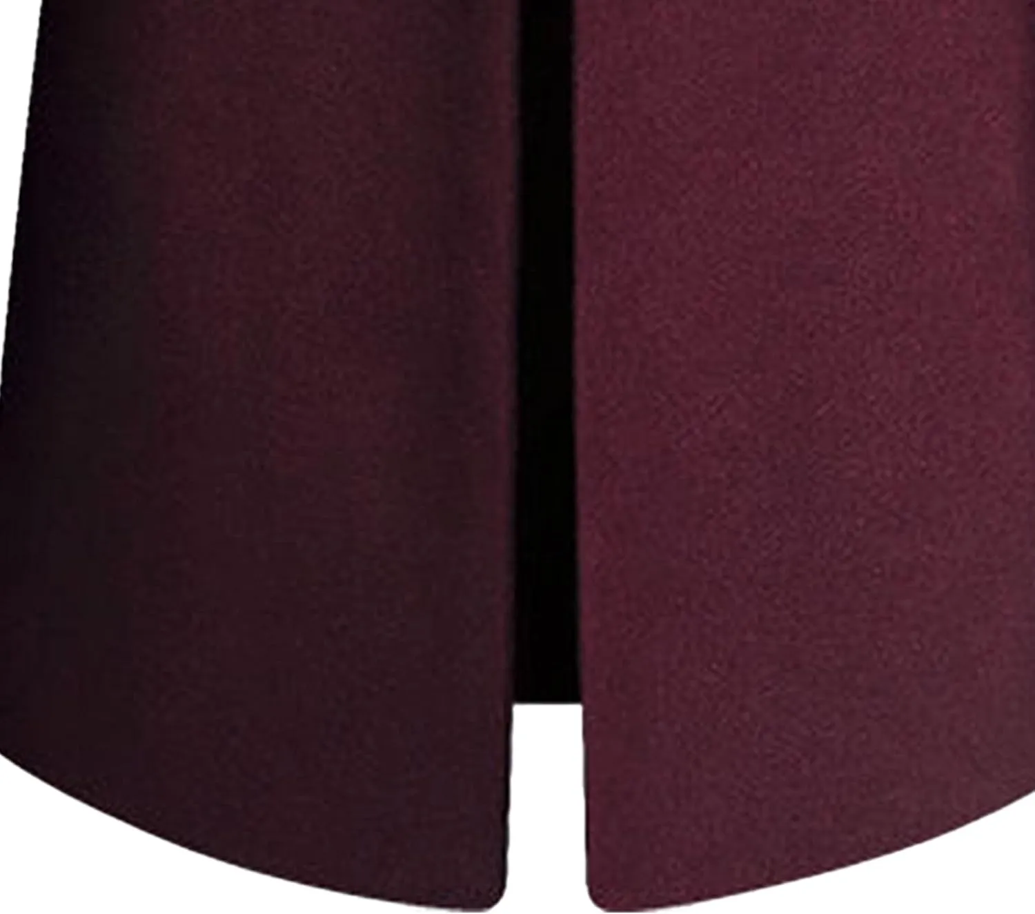 Maiyifu-GJ Wool Blend Coat for Men Slim Single Breasted Business Trench Overcoat Warm Winter Stylish Mid-Length Jacket