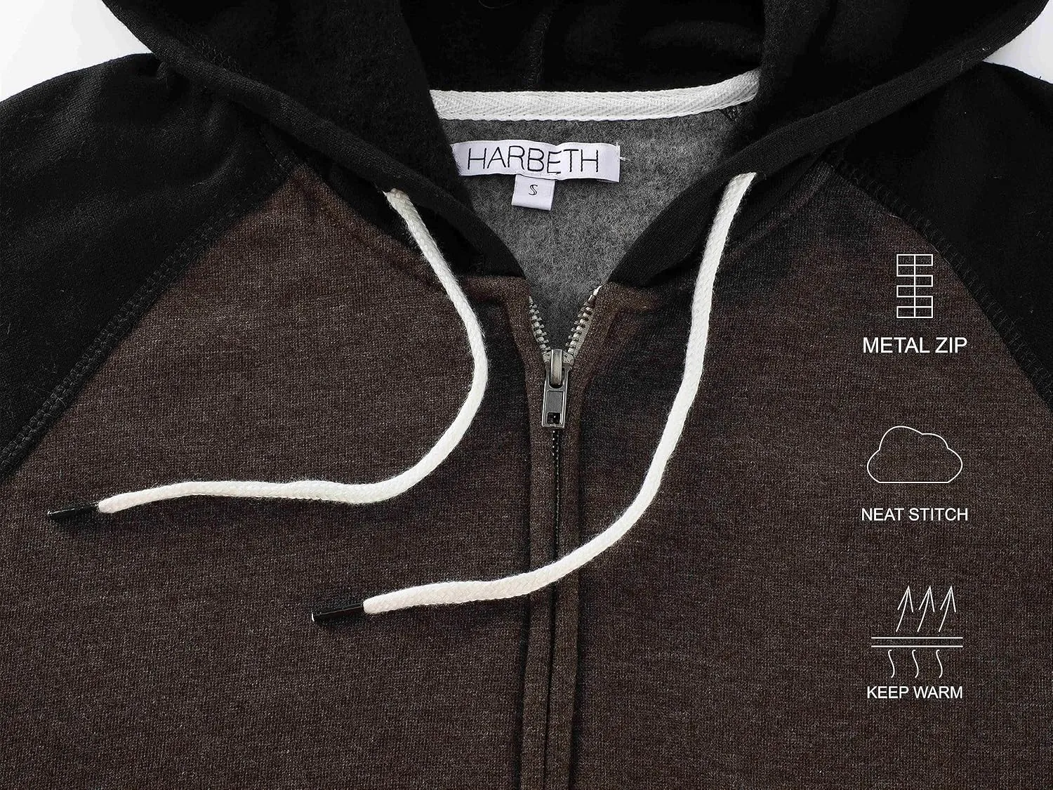 Men's Athletic Fit Full Zip Soft Fleece Hooded Sweatshirt Active Running Hiking Hoodie