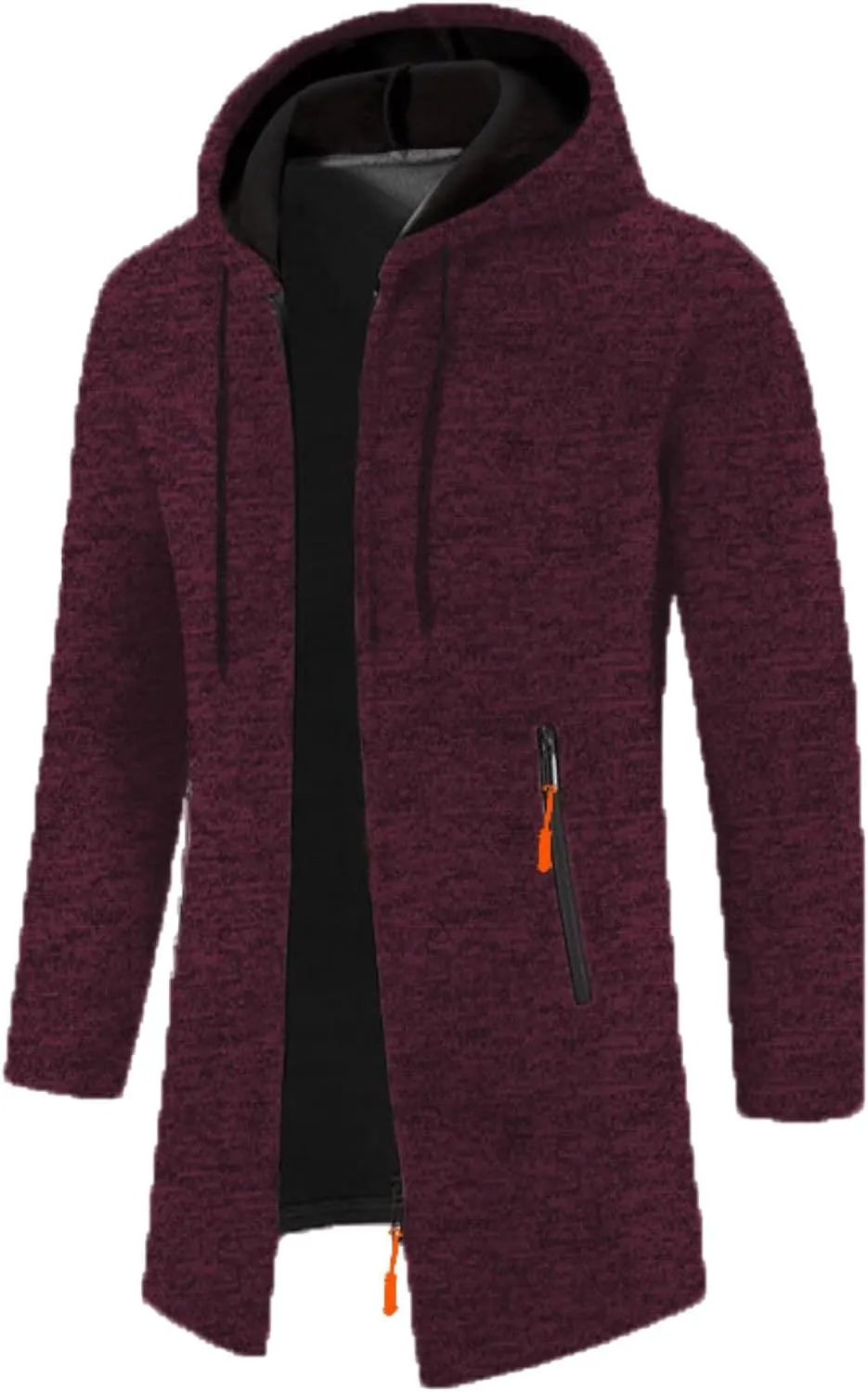 Men's Full Zip Fleece Flannel Jackets Shirt, Plaid Cotton Hoodies Soft Warm Cardigan Coat for Men with Hood