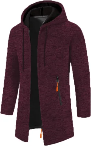 Men's Full Zip Fleece Flannel Jackets Shirt, Plaid Cotton Hoodies Soft Warm Cardigan Coat for Men with Hood