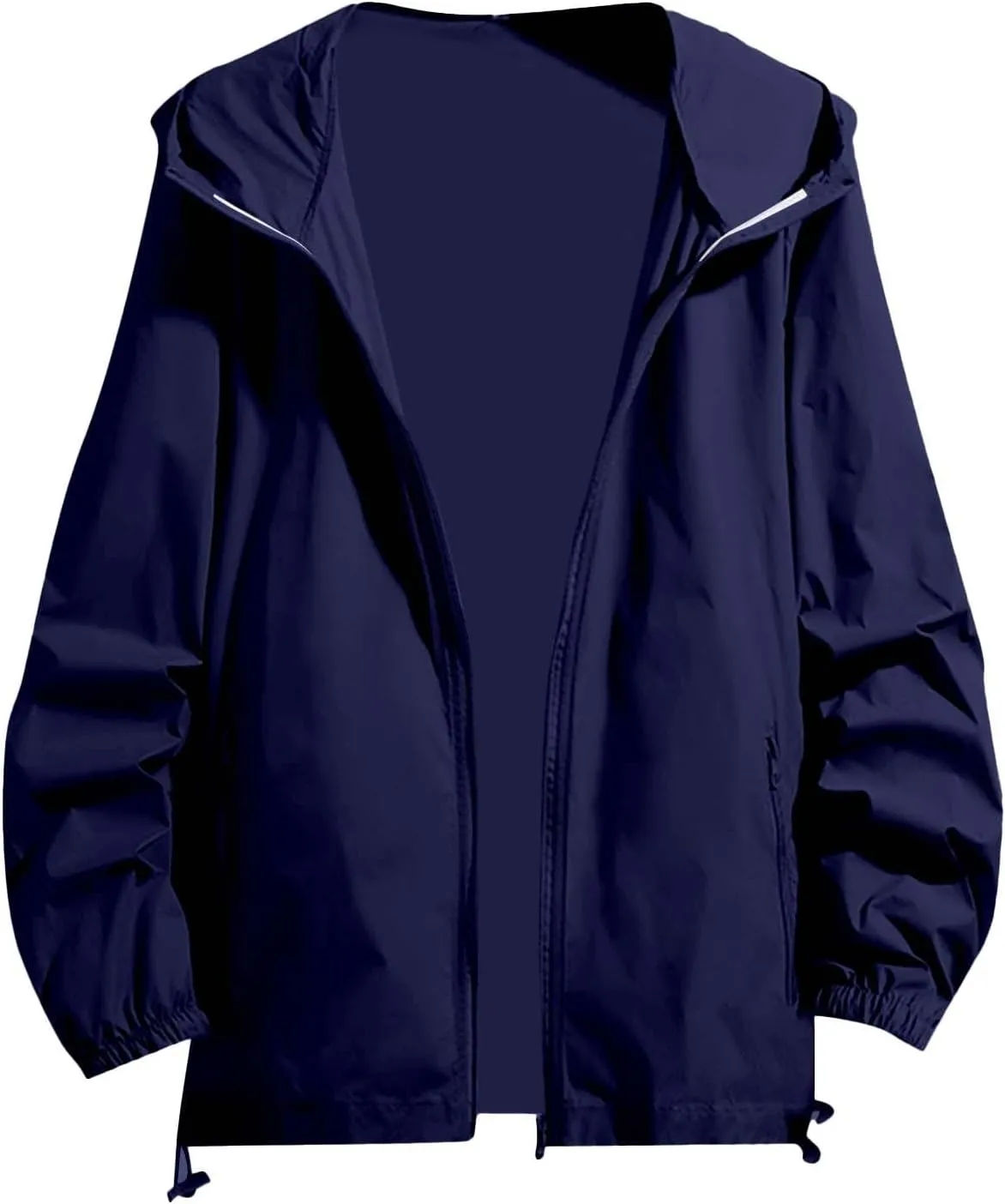 Men's Hoodie Jacket Thin Lightweight Rain Jacket Windproof Fall Casual UV Sun Protection Travel Sportswear