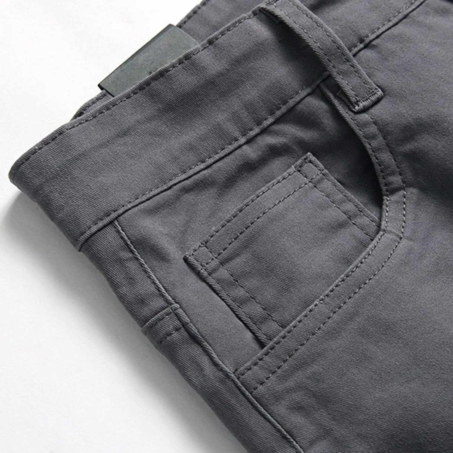 Mens Jeans Regular Fit Men's Loose Elastic Waist Denim Pants Lightweight Skinny Jeans Tapered Leg Trousers