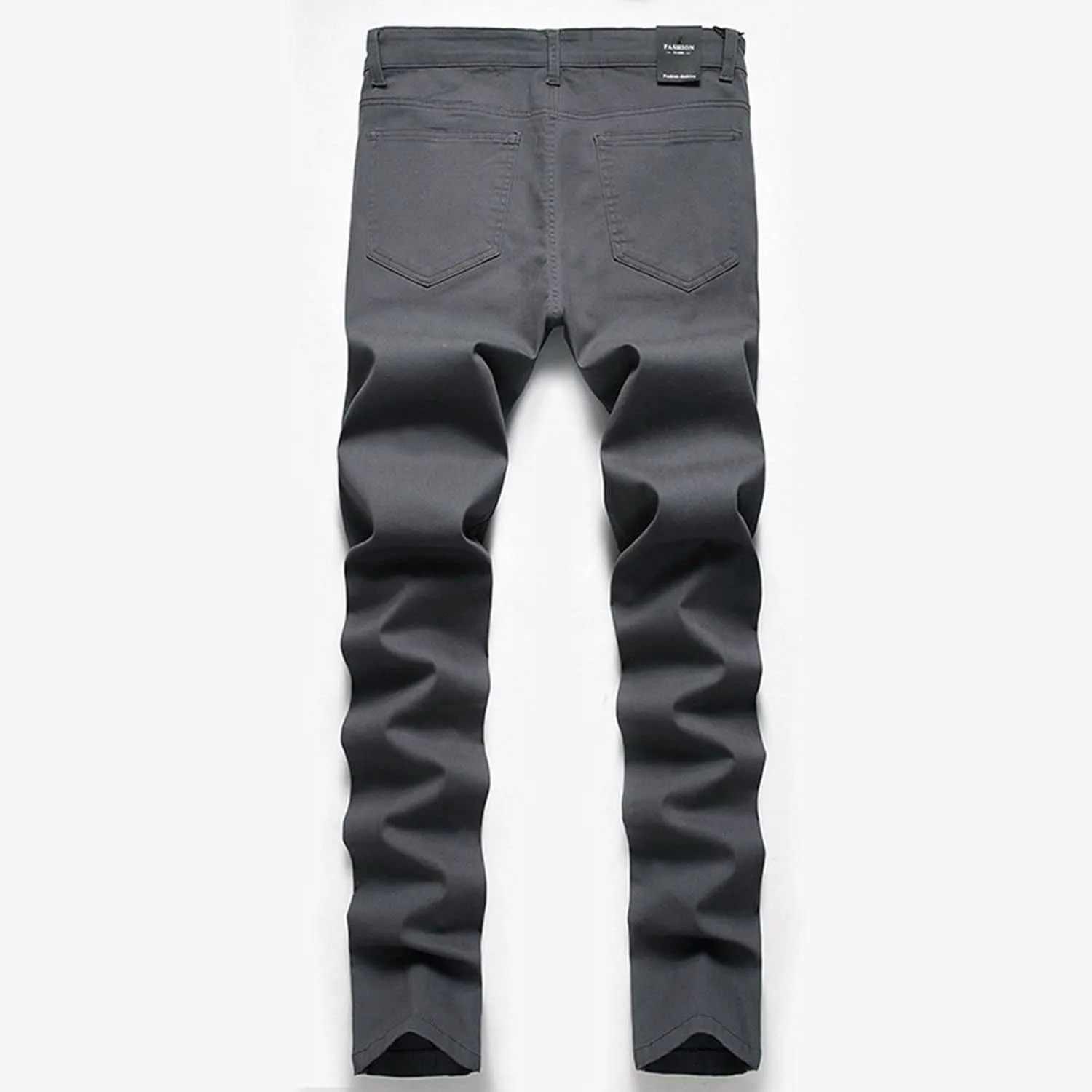 Mens Jeans Regular Fit Men's Loose Elastic Waist Denim Pants Lightweight Skinny Jeans Tapered Leg Trousers