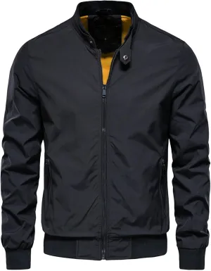 Men's Lightweight Windbreaker Spring Fall Casual Fashion Jackets Zip Up Jacket Windproof Coats with Pockets
