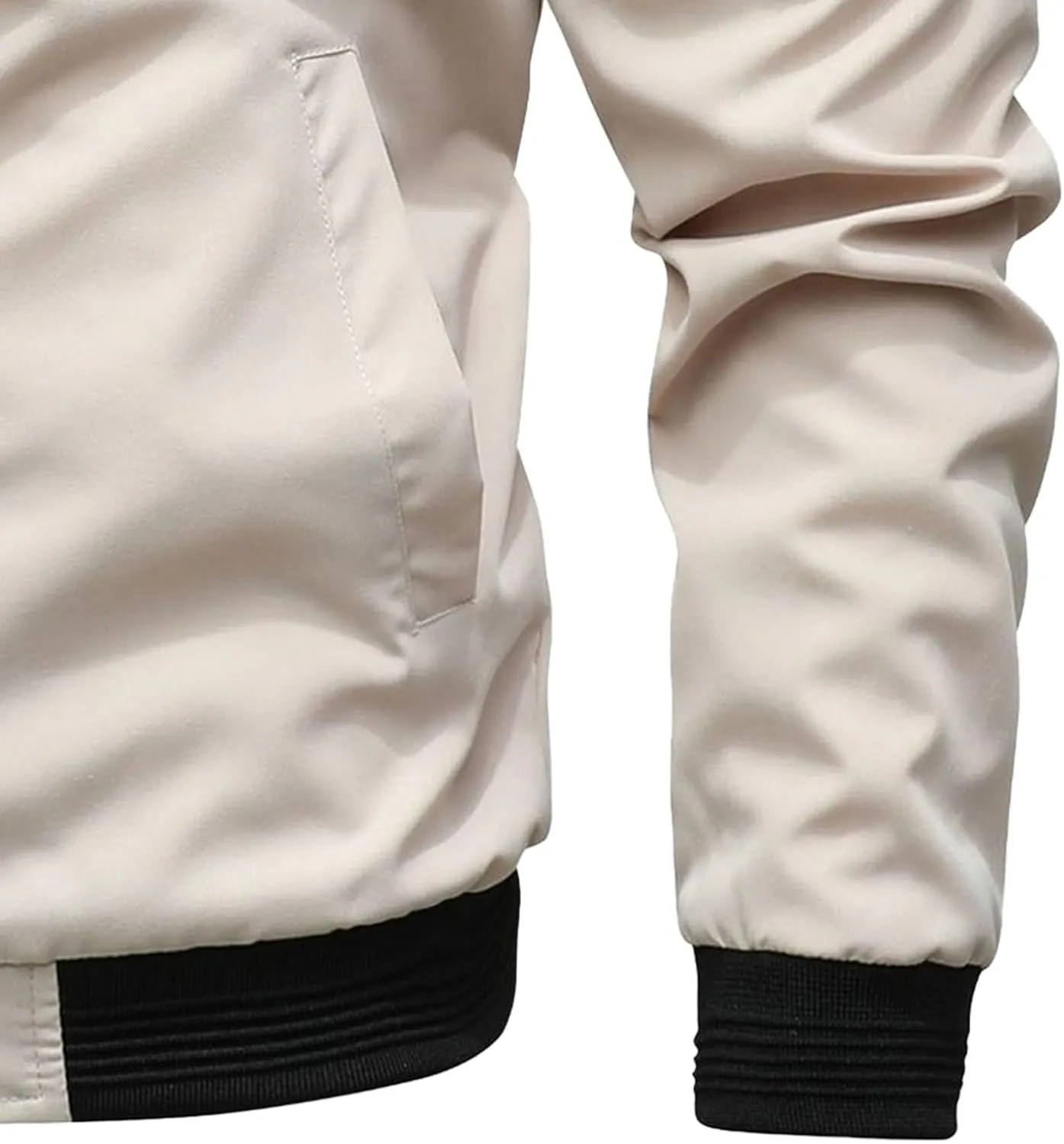 Men's Lightweight Windbreaker Spring Fall Casual Fashion Jackets Zip Up Jacket Windproof Coats with Pockets