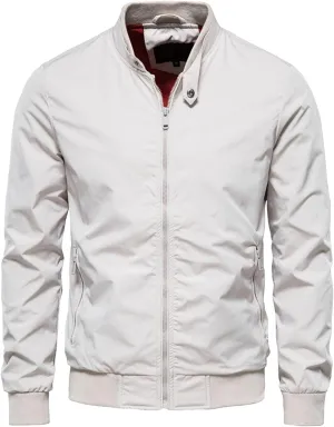 Men's Lightweight Windbreaker Spring Fall Casual Fashion Jackets Zip Up Jacket Windproof Coats with Pockets