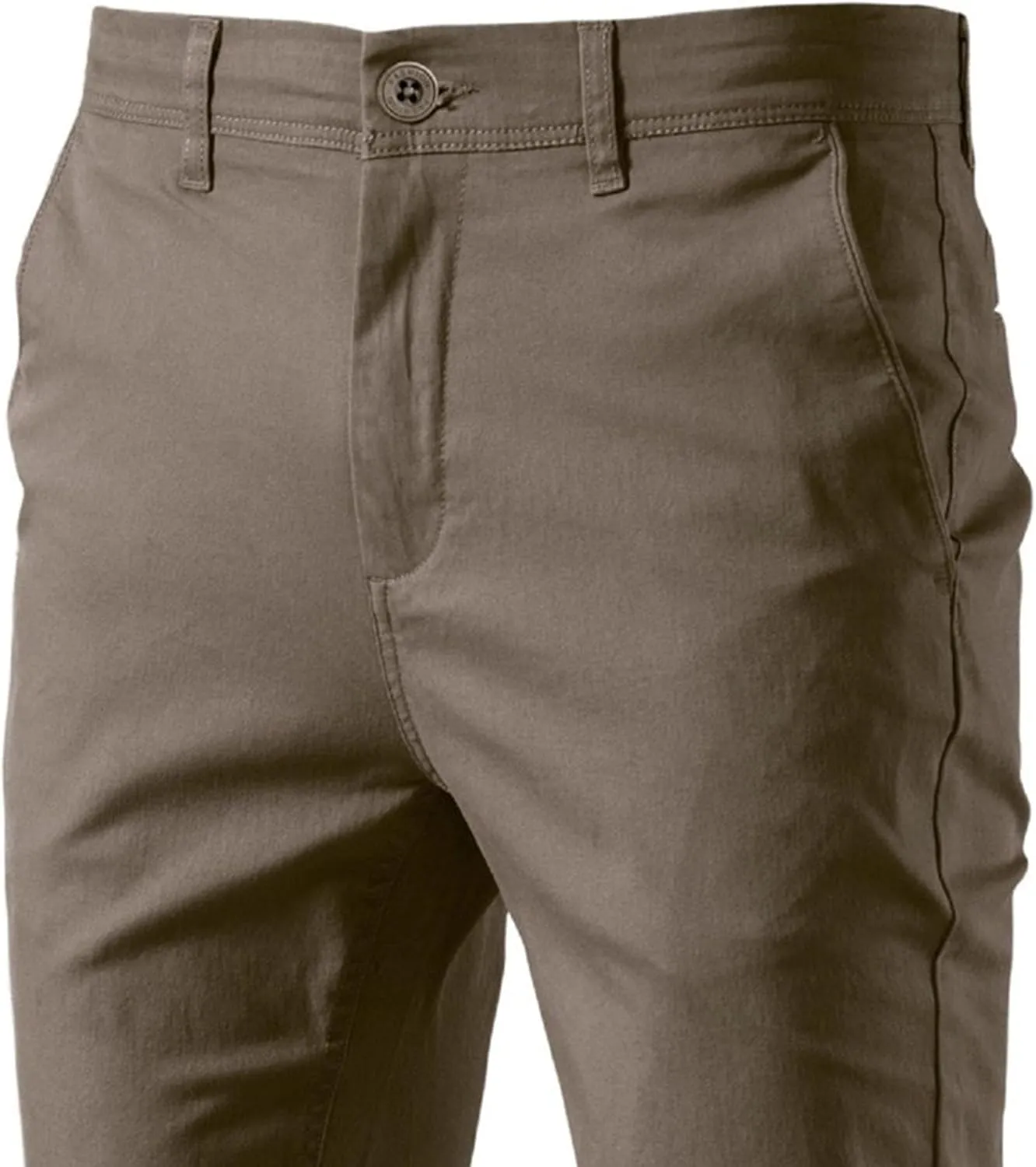 Men's Straight Leg Relaxed Fit Breathable Pants Casual Solid Outdoor Trousers Classic Chino Comfort Pants