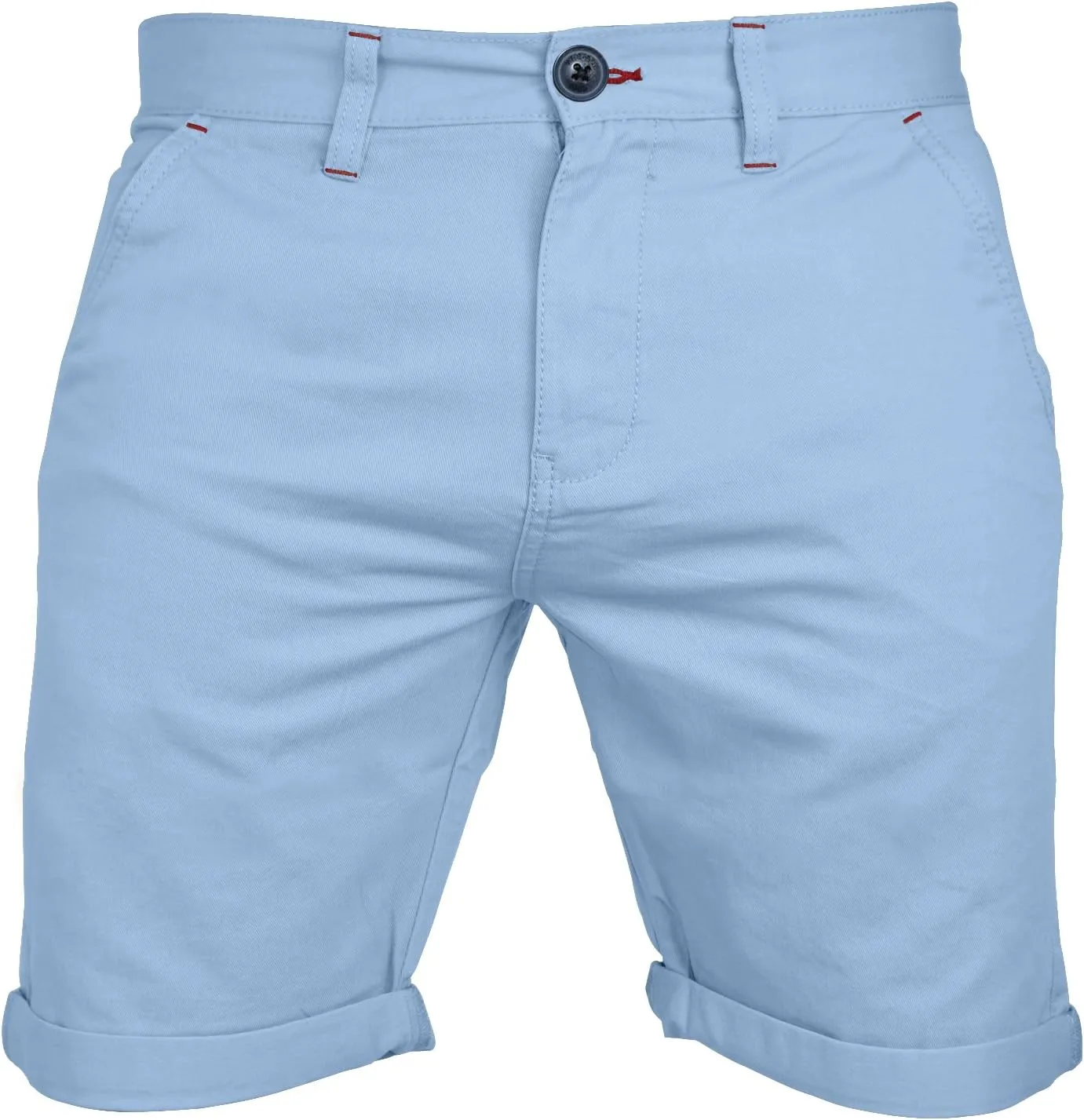 Mens Stretch Chino Shorts Casual Flat Front Slim Fit Shorts Spandex Half Pant