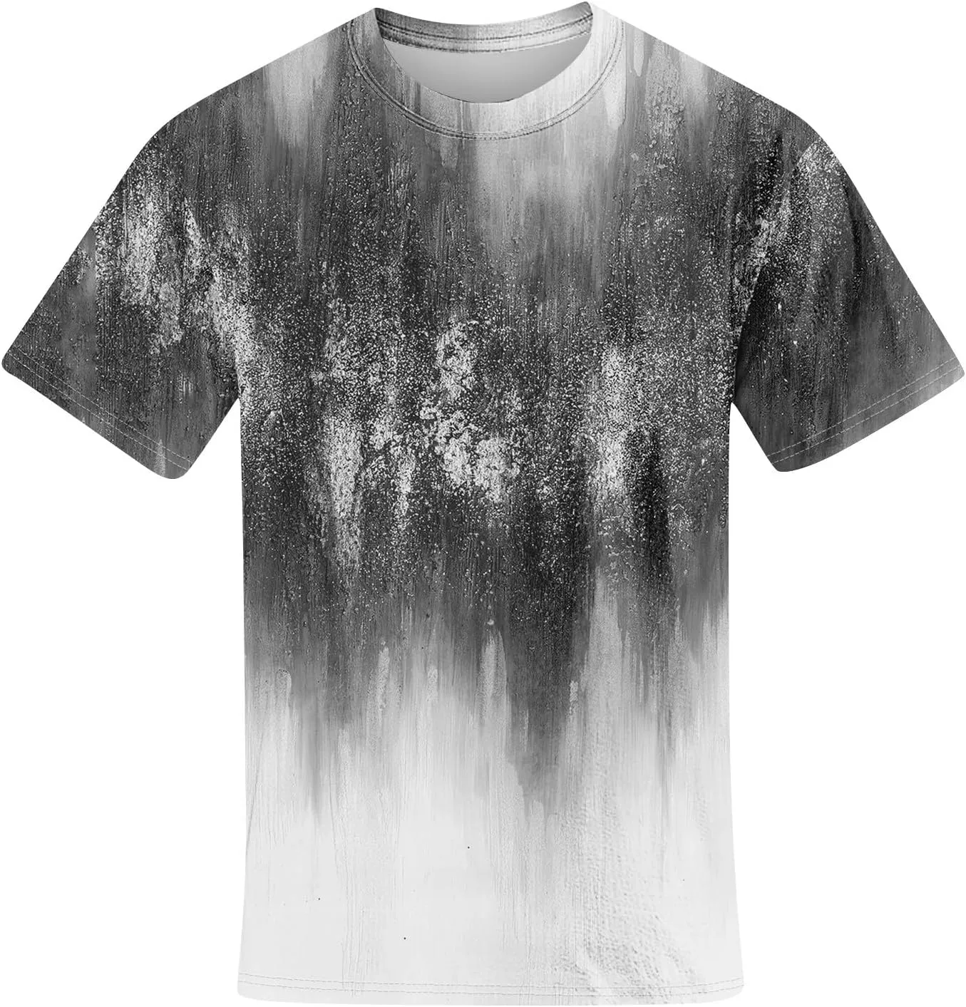 Men's Tie Dye T-Shirt Oversized Gradient Color Short Sleeve T-Shirt Summer Casual Crew Neck Loose Fit Tee Shirts