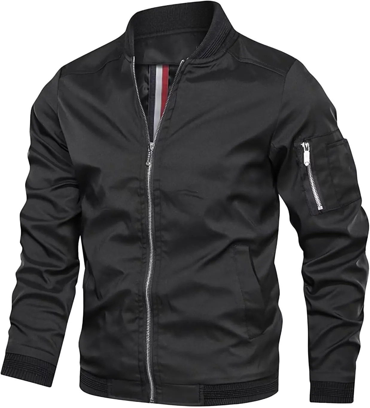 Men's Windbreaker Bomber Jackets Lightweight Water-Resistant Windproof Spring Fall Winter Stylish Jackets