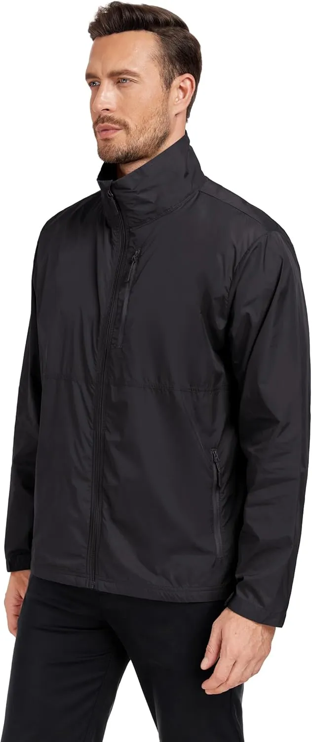Men's Windbreaker Jackets Lightweight Running Jackets Waterproof Fishing Jacket Outdoor Cycling Packable Raincoats