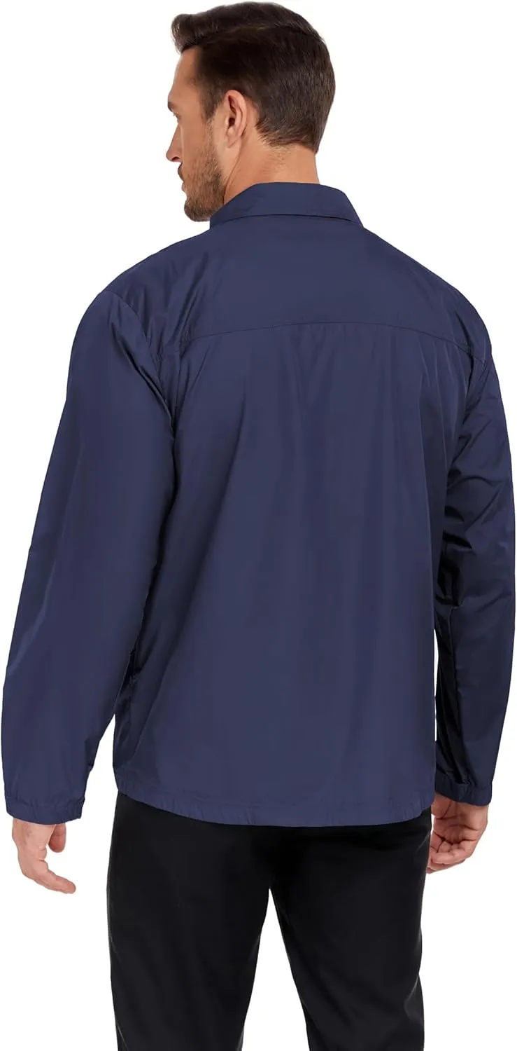 Men's Windbreaker Jackets Lightweight Running Jackets Waterproof Fishing Jacket Outdoor Cycling Packable Raincoats