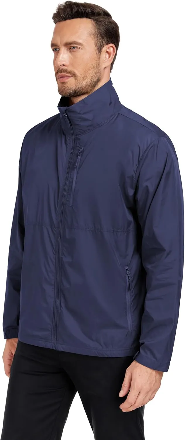 Men's Windbreaker Jackets Lightweight Running Jackets Waterproof Fishing Jacket Outdoor Cycling Packable Raincoats
