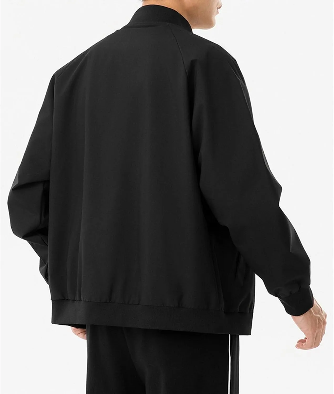Men's Windproof Lightweight Jackets Casual Fashion Spring Fall Windbreaker Full Zip Jacket Warm Coat with Pockets