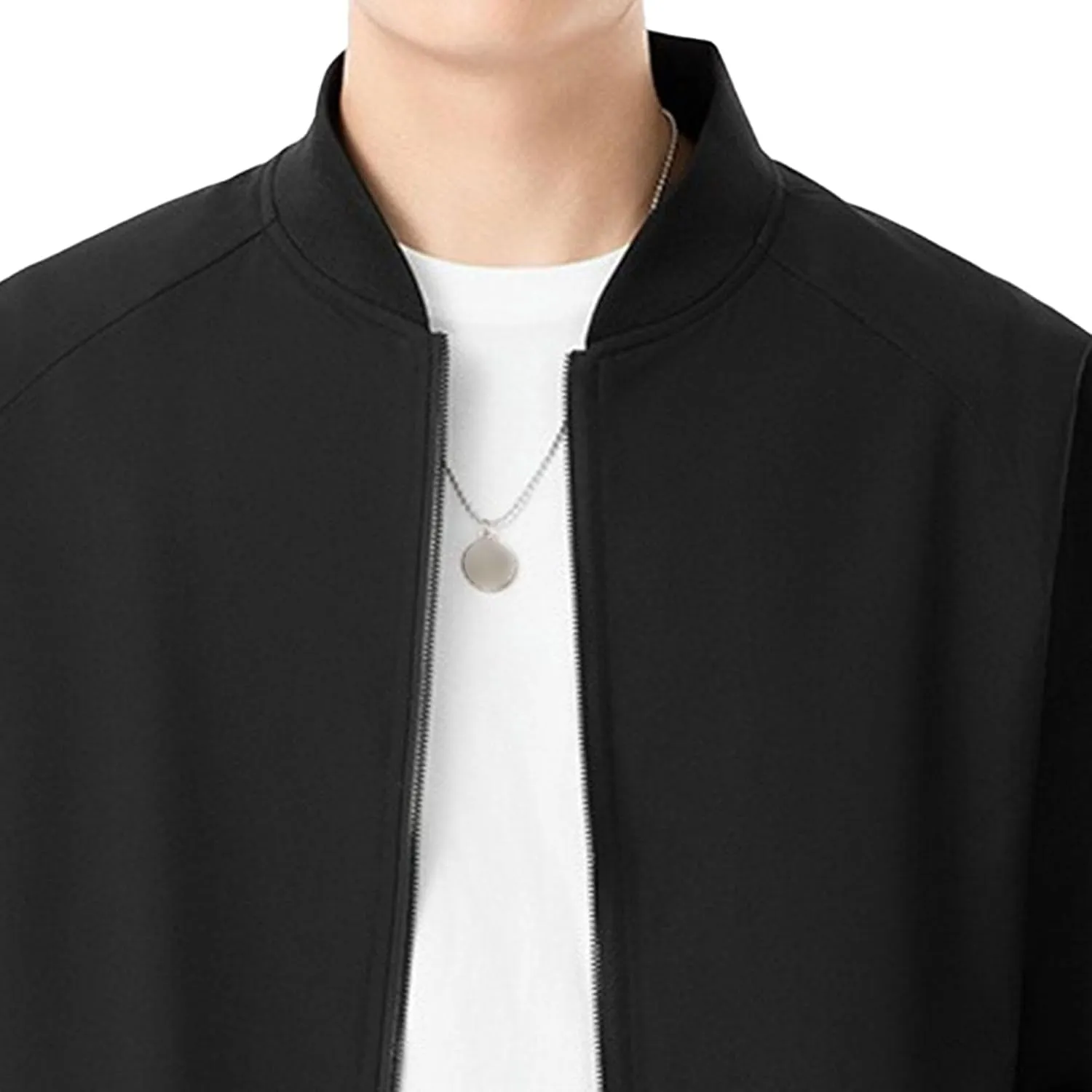 Men's Windproof Lightweight Jackets Casual Fashion Spring Fall Windbreaker Full Zip Jacket Warm Coat with Pockets