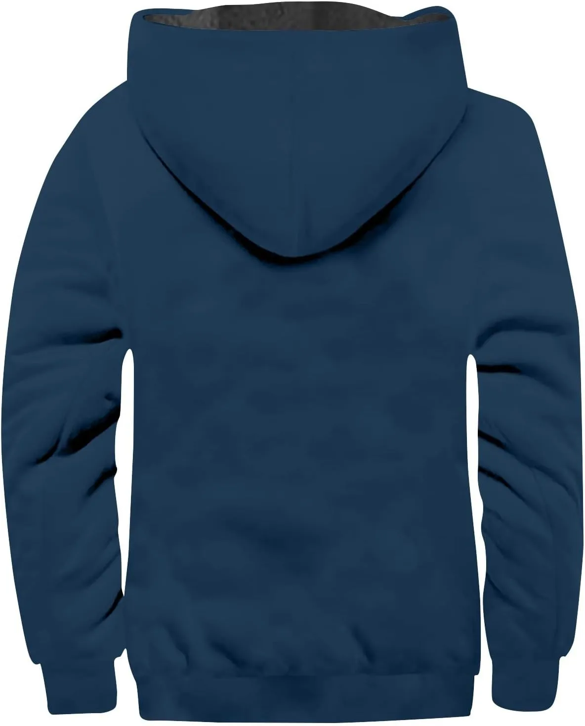 Men's Winter Zip Up Hoodie Relaxed Fit Midweight Sherpa Fleece Sweatshirt Warm Thick Heavyweight Coats