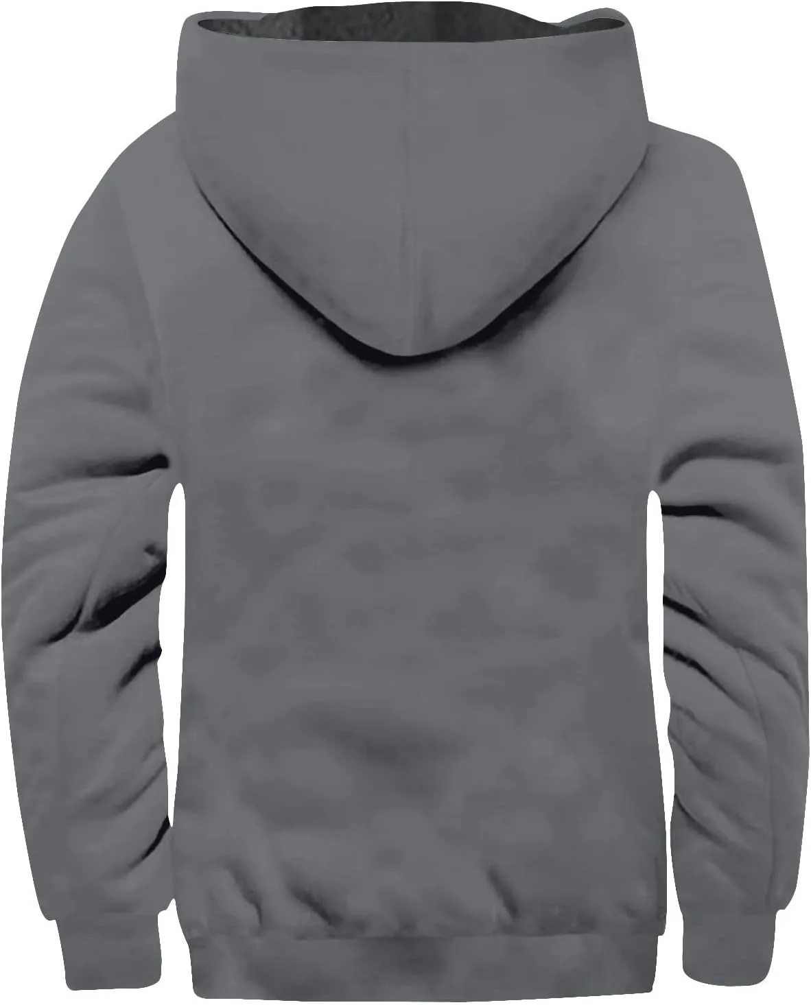 Men's Winter Zip Up Hoodie Relaxed Fit Midweight Sherpa Fleece Sweatshirt Warm Thick Heavyweight Coats