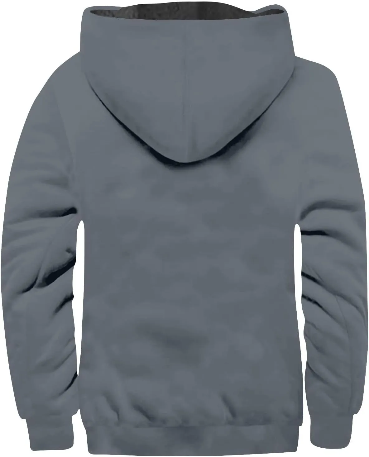 Men's Winter Zip Up Hoodie Relaxed Fit Midweight Sherpa Fleece Sweatshirt Warm Thick Heavyweight Coats