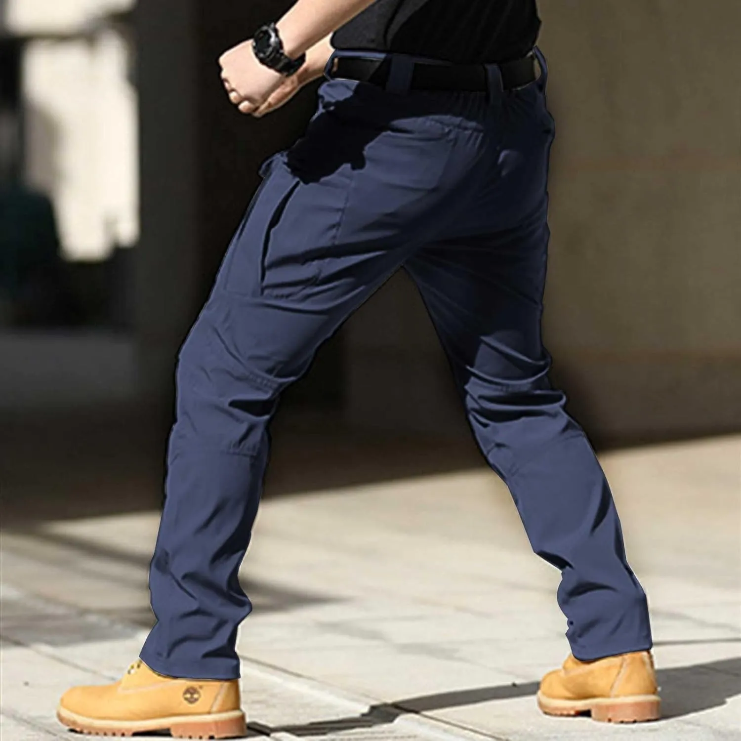 Mens Work Pants Lounge Durable Stretch Relaxed Fit Construction Working Sweatpants Travel Trousers Straight Leg Pants