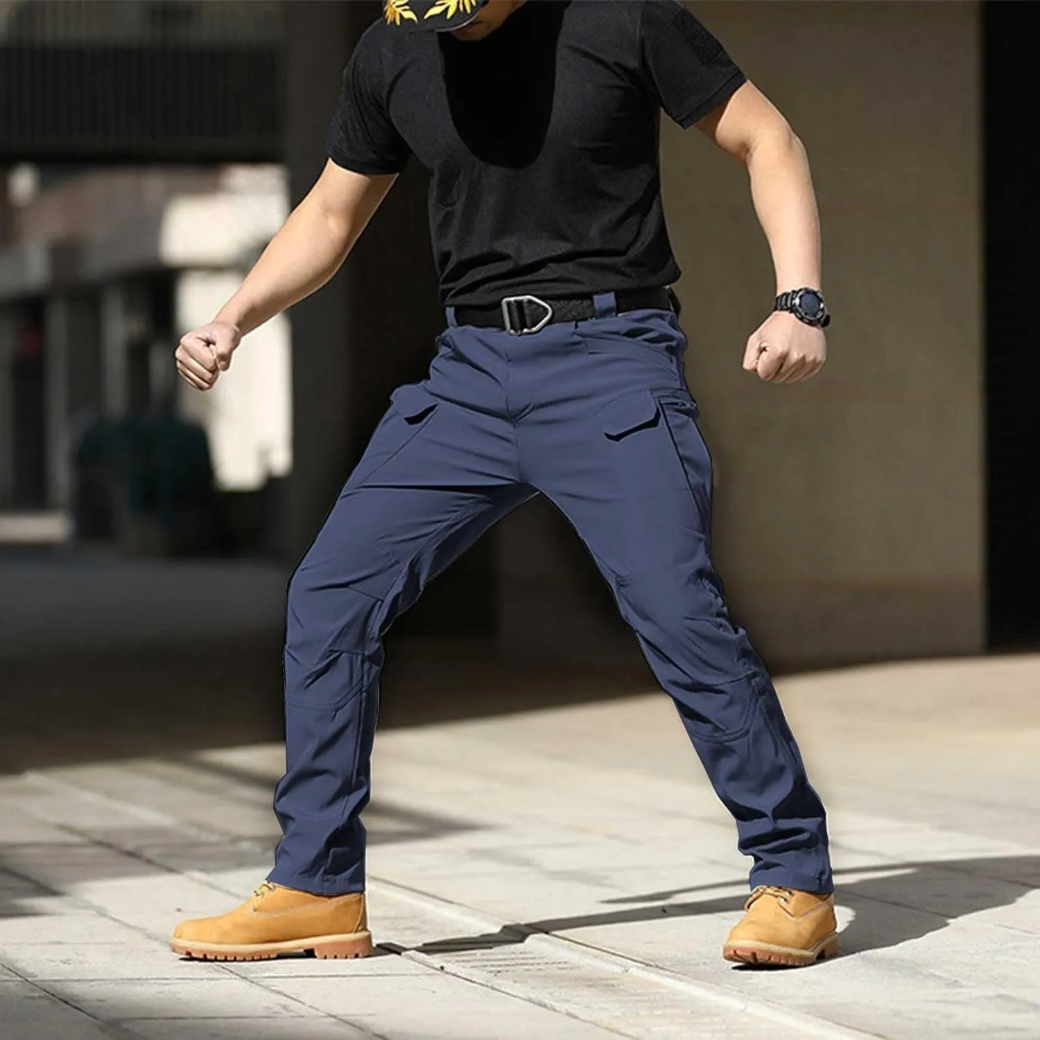 Mens Work Pants Lounge Durable Stretch Relaxed Fit Construction Working Sweatpants Travel Trousers Straight Leg Pants