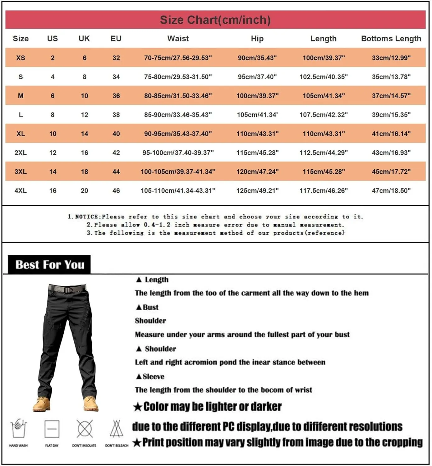 Mens Work Pants Lounge Durable Stretch Relaxed Fit Construction Working Sweatpants Travel Trousers Straight Leg Pants