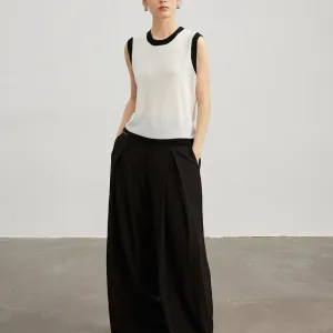 Merino Wool O-Neck Pullover Vest