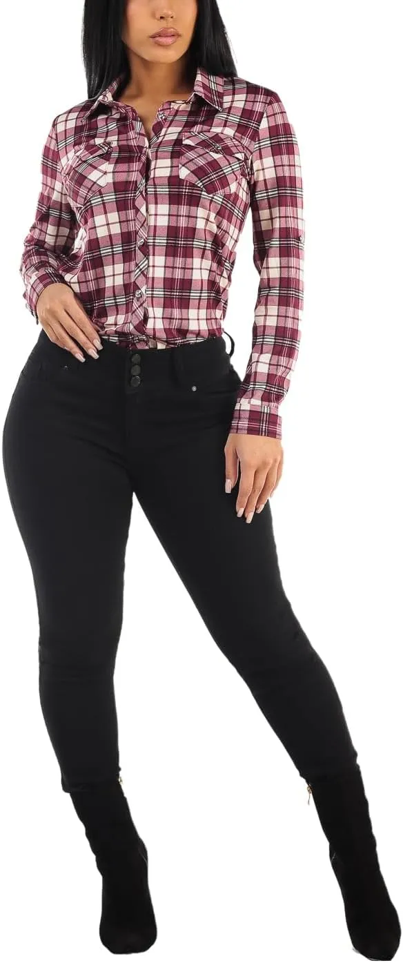 Moda Xpress Butt Lifting Skinny Jeans for Women - High Waisted Levanta Cola Push Up Jeans