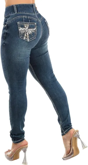 Moda Xpress Butt Lifting Skinny Jeans for Women - High Waisted Levanta Cola Push Up Jeans