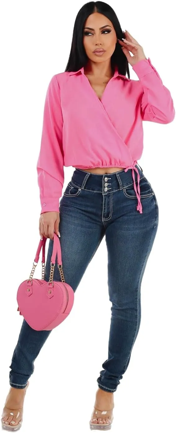 Moda Xpress Butt Lifting Skinny Jeans for Women - High Waisted Levanta Cola Push Up Jeans