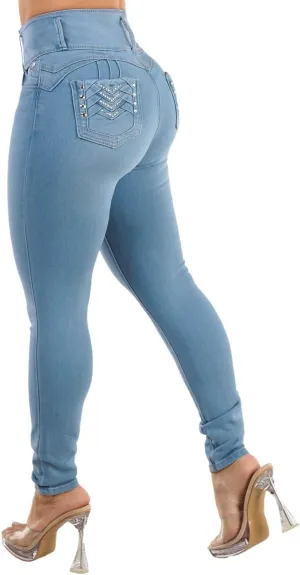 Moda Xpress Super High Waisted Butt Lifting Jeans for Women - Levanta Cola Skinny Jeans