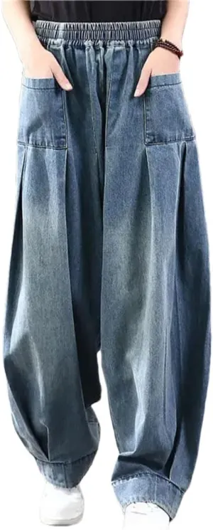 Oversized Baggy Jeans Women Denim Pants Casual Pants Female Vintage Harem Pants Wide Leg Jeans Trousers