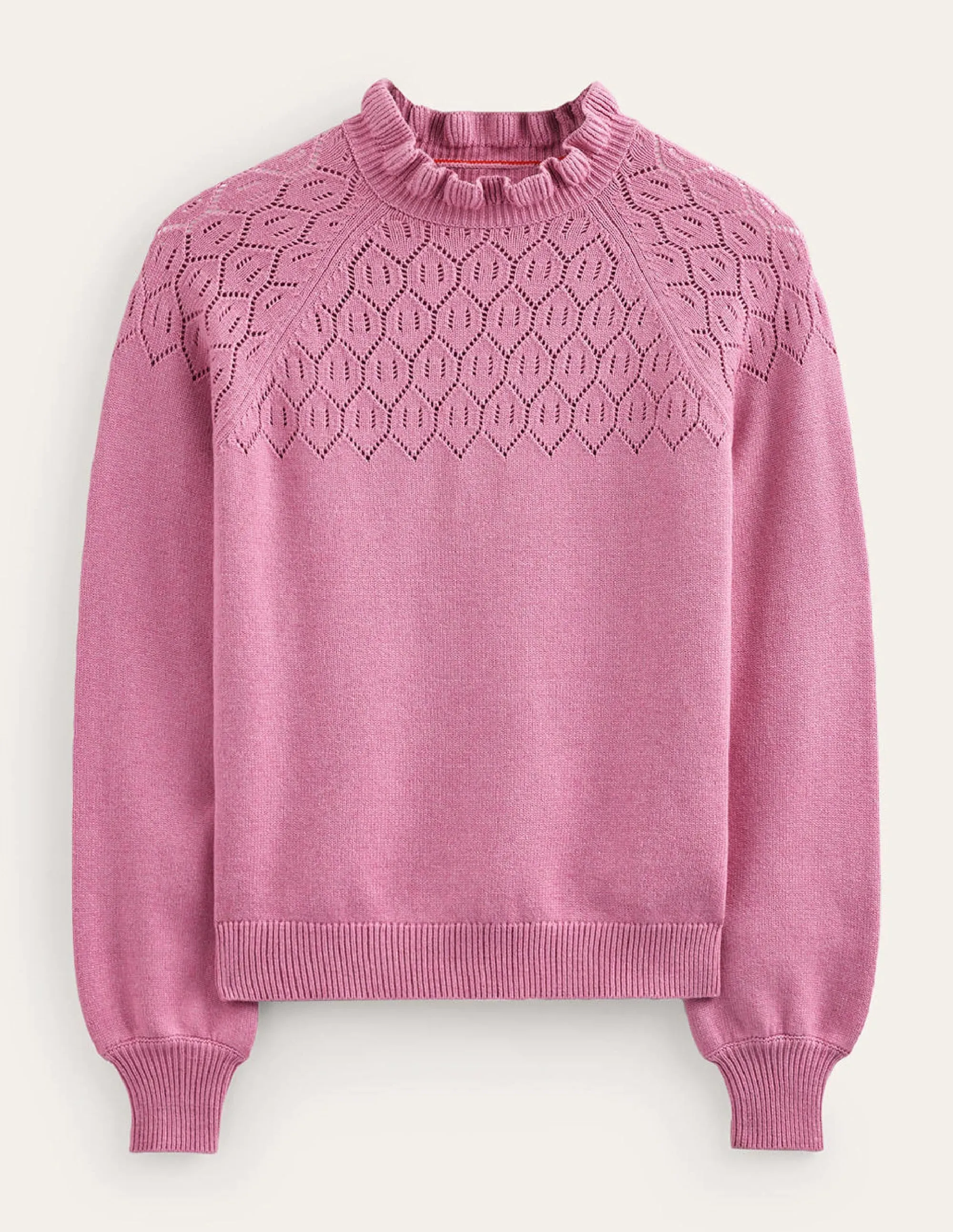 Pointelle Detailed Jumper-Strawberry Sherbet