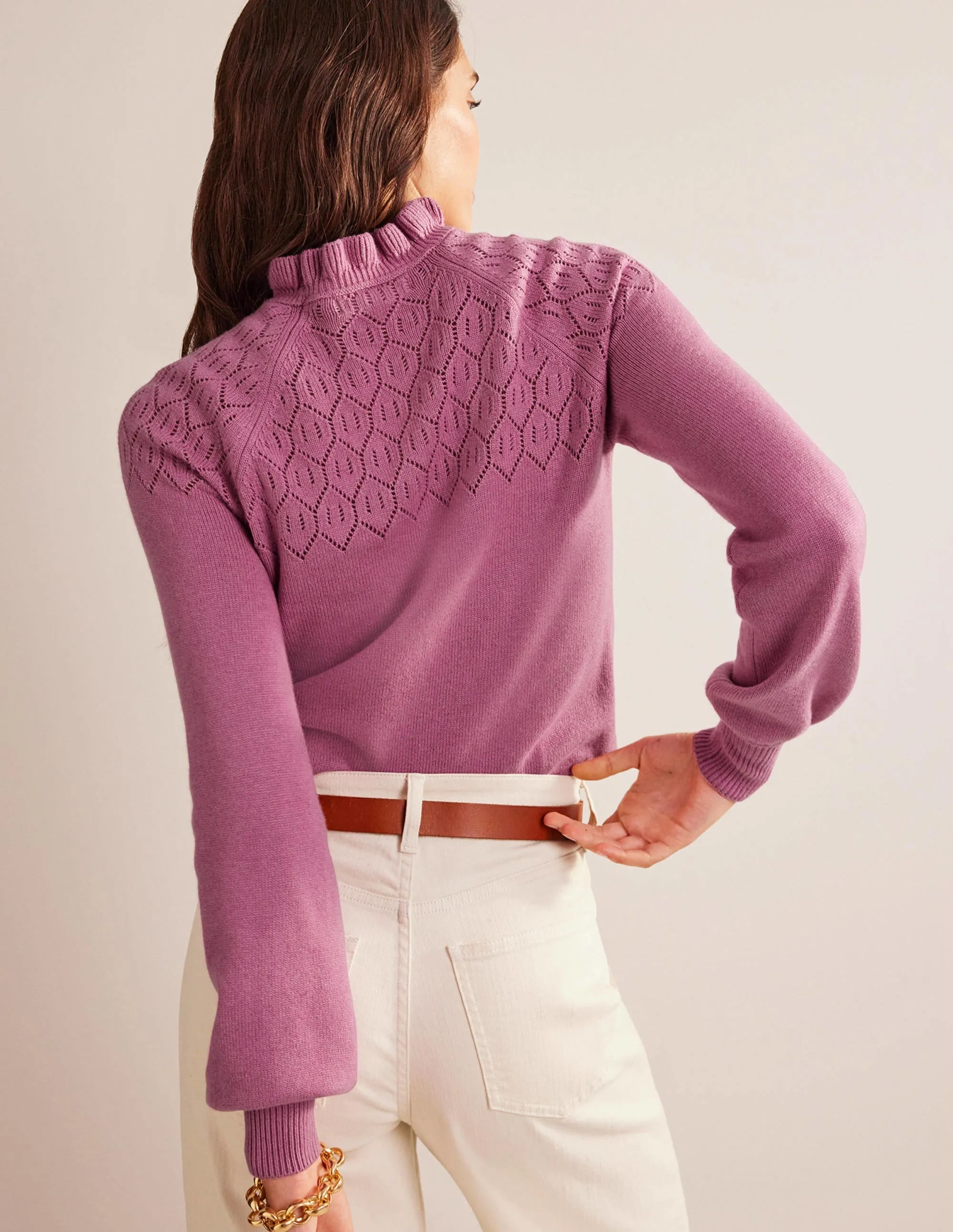 Pointelle Detailed Jumper-Strawberry Sherbet