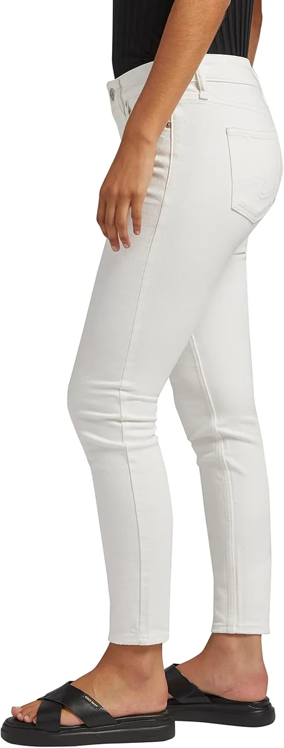 Silver Jeans Co. Women's Suki Mid Rise Curvy Fit Skinny Jeans