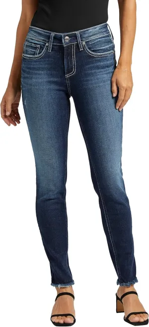 Silver Jeans Co. Women's Suki Mid Rise Curvy Fit Skinny Jeans