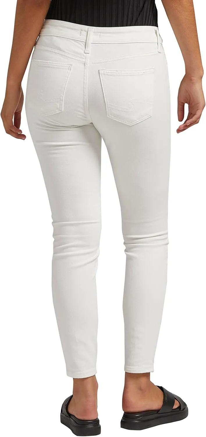 Silver Jeans Co. Women's Suki Mid Rise Curvy Fit Skinny Jeans