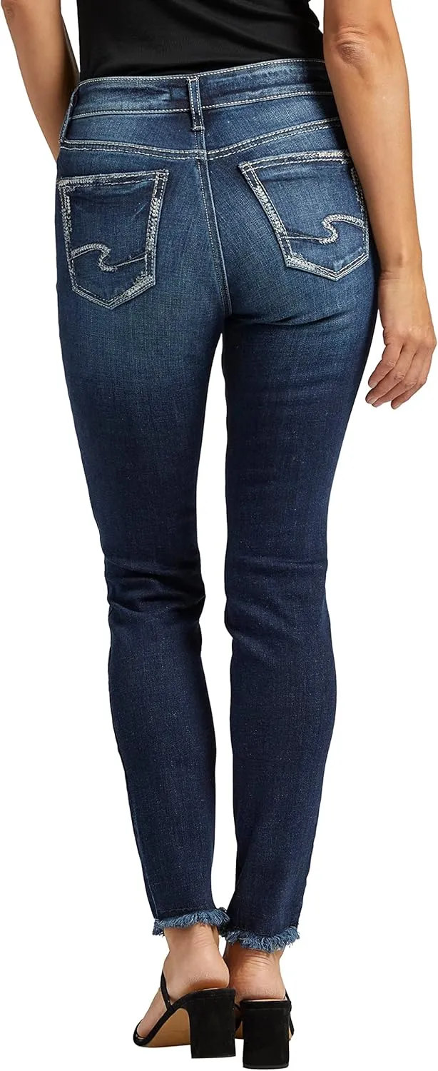 Silver Jeans Co. Women's Suki Mid Rise Curvy Fit Skinny Jeans