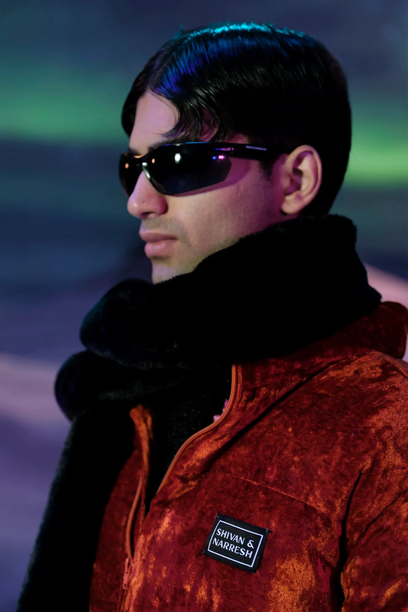 Spezia Micro-Velvet Puffer Jacket