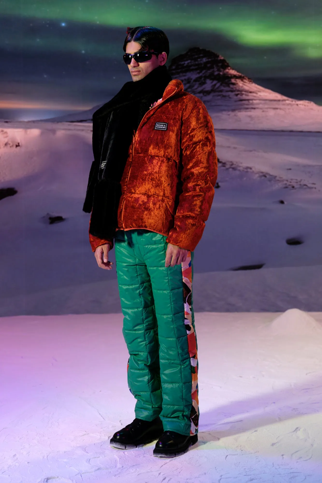 Spezia Micro-Velvet Puffer Jacket