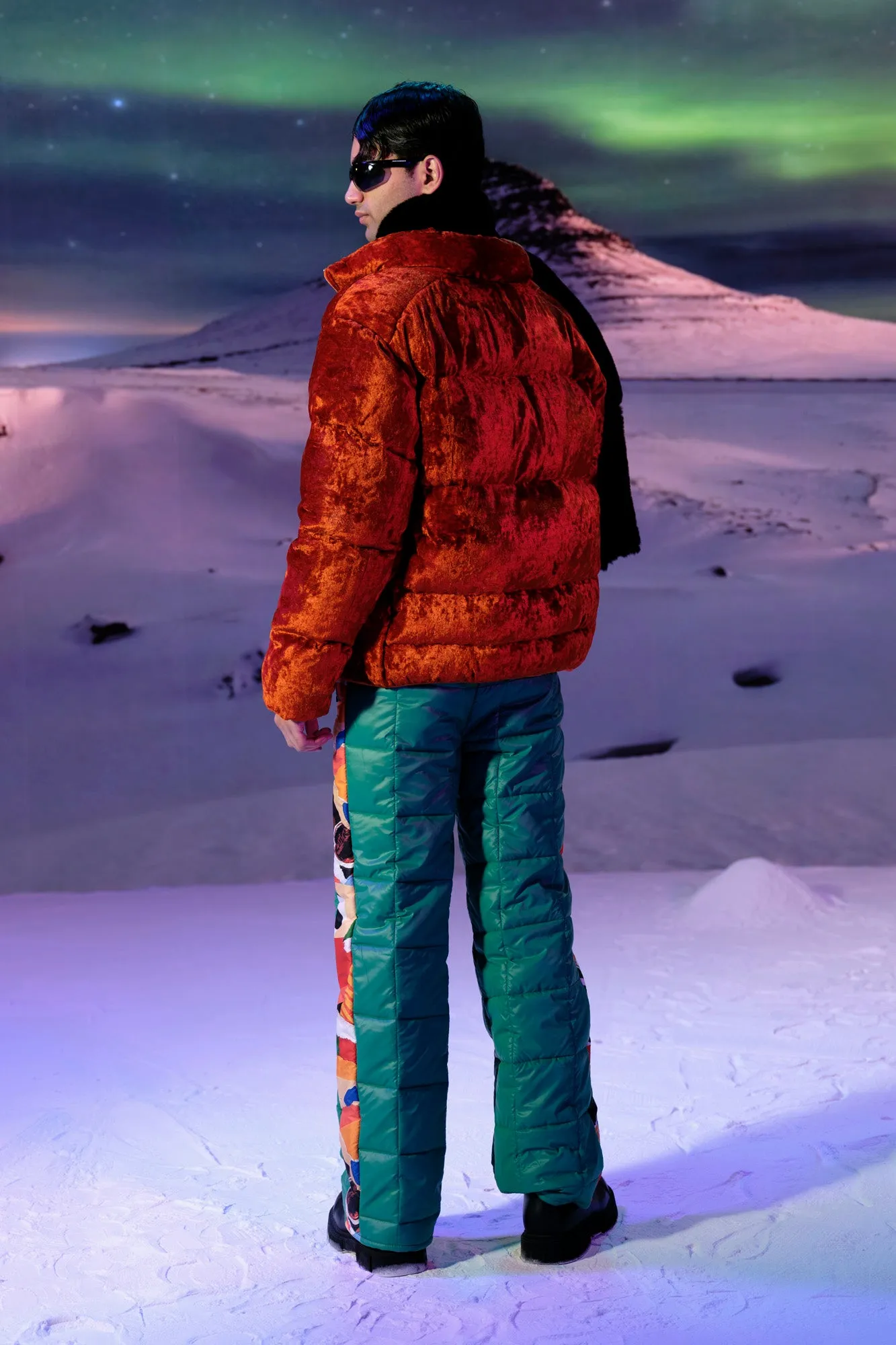 Spezia Micro-Velvet Puffer Jacket