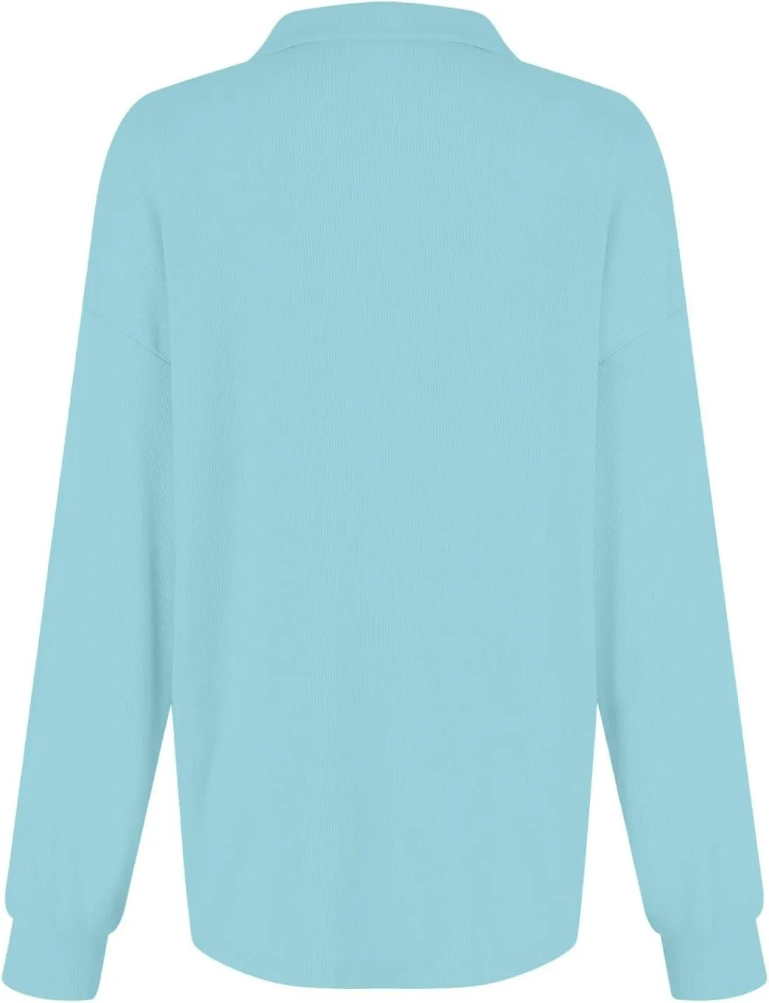 Striped Knitted Tops for Women Casual Lapel Collar Button Down Long Sleeve Relaxed Fit Sweatshirts Fall Loose Tunics