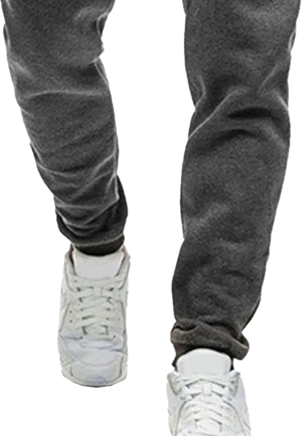 Sweat Pants for Mens Casual Outdoor Drawstring Fit Pants Relaxed Fit Stretch Tapered Trousers with Pockets