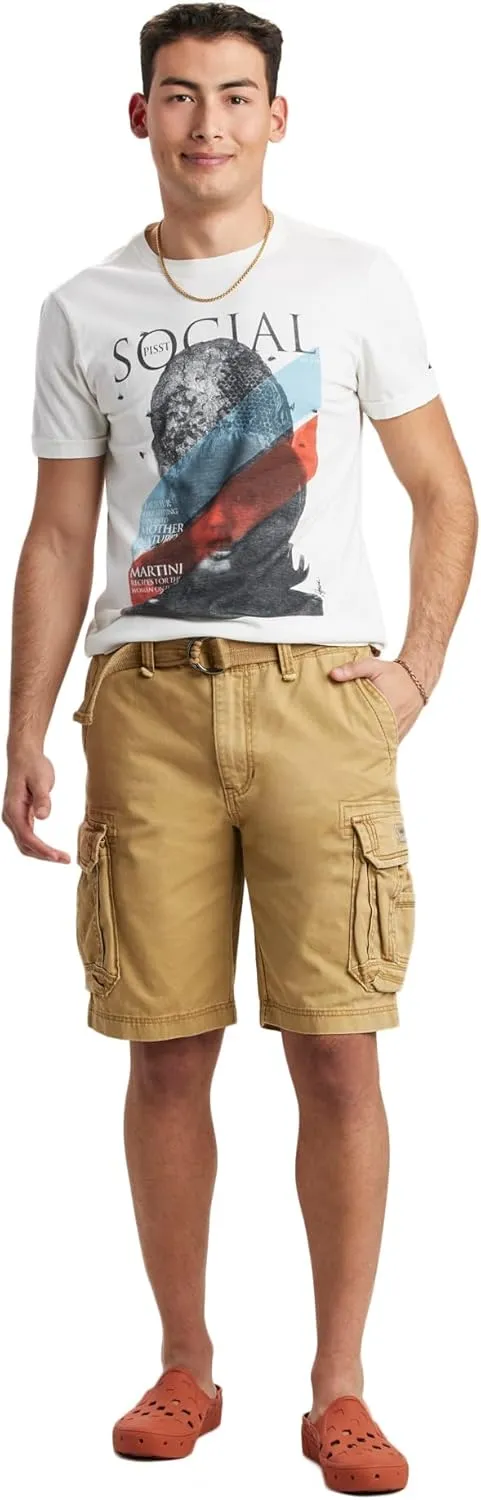 UNIONBAY Men's Survivor Belted Cargo Short-Reg and Big & Tall Sizes