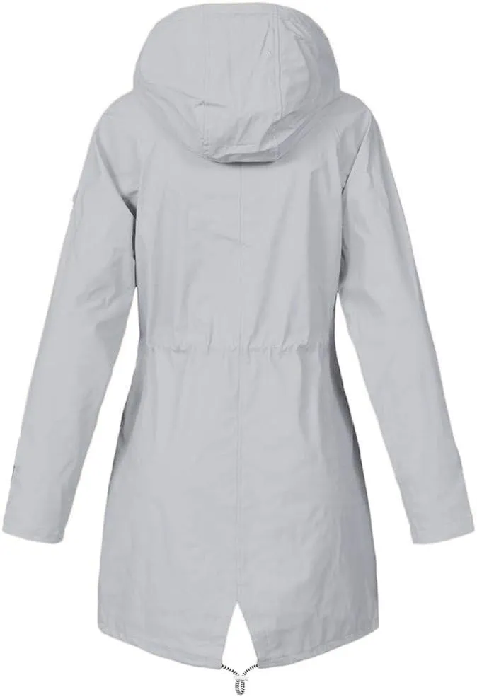 Womens Casual Flannel Wool Blend Lapel Button Down Plus Jacket Rain Hooded Size Women Outdoor Fall Flannel Jacket