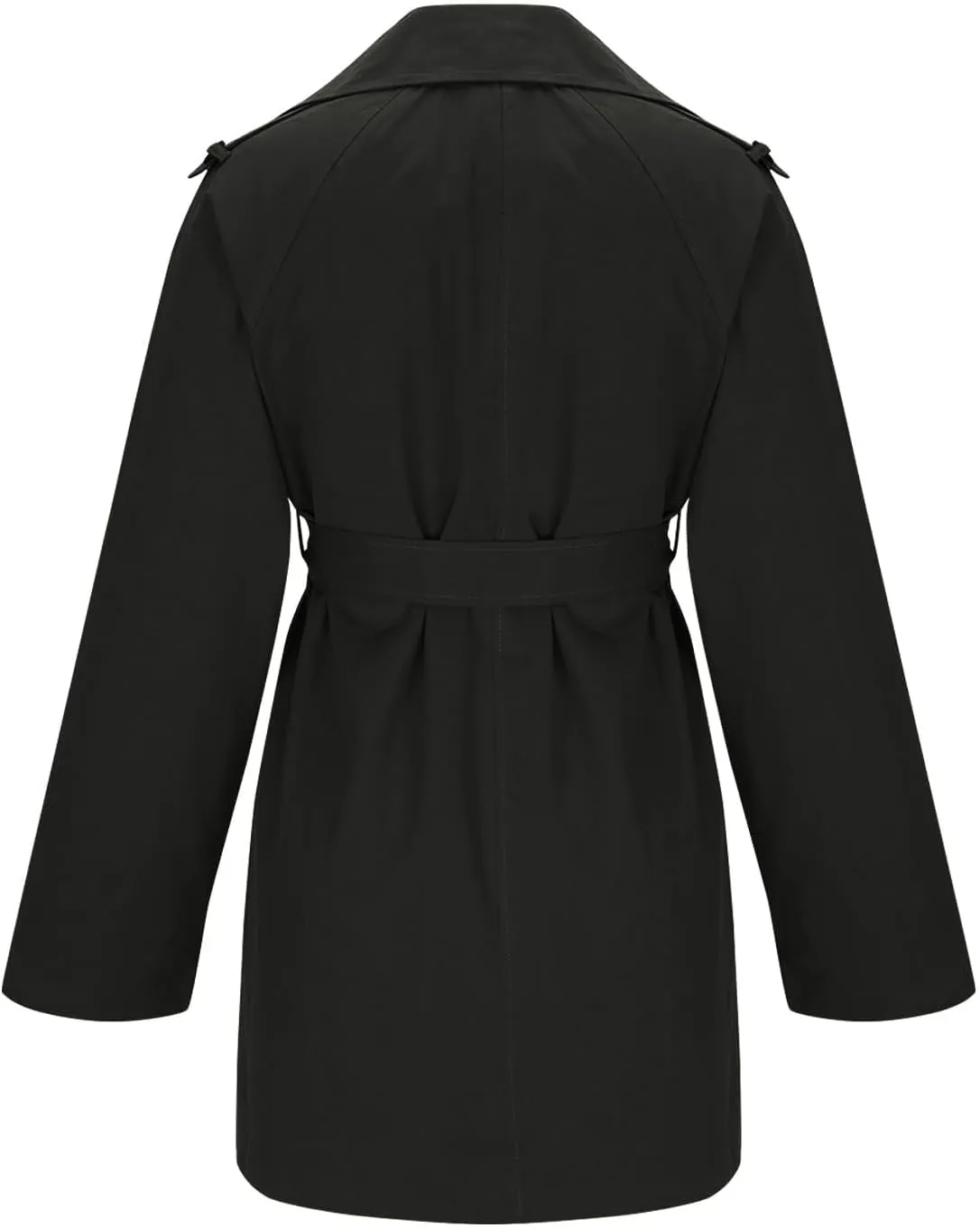 Women's Casual Trench Coat Lightweight Outdoor Windbreaker Rain Coat Shell for Hiking, Travel Trench Coat Outerwear
