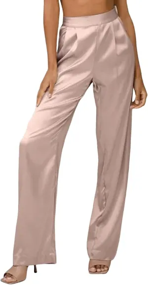 Women's Wide Leg Pants High Waisted Work Dress Pants Loose Fit Back Elastic Waist Business Casual Trousers Office Trousers